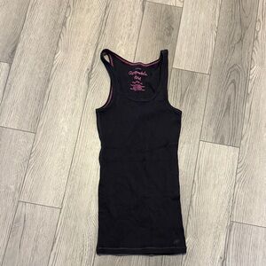 Aeropostale Black Sleeveless Top with Pink Trim Junior size m medium tank